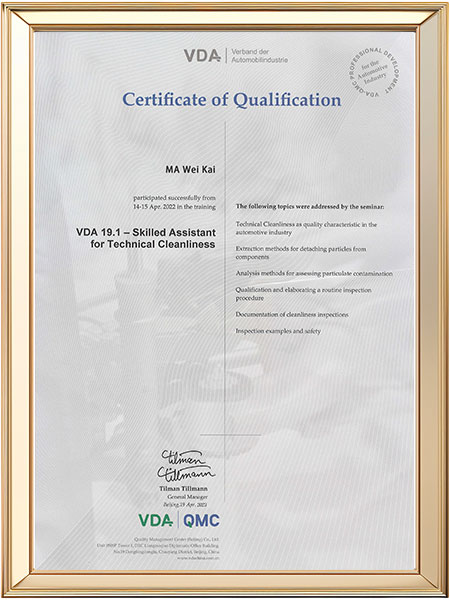 马伟凯VDA19